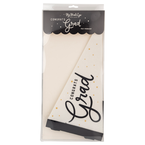 CONGRATS GRAD FELT PENNANT BANNER
