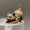 BRASS LYING KITTEN