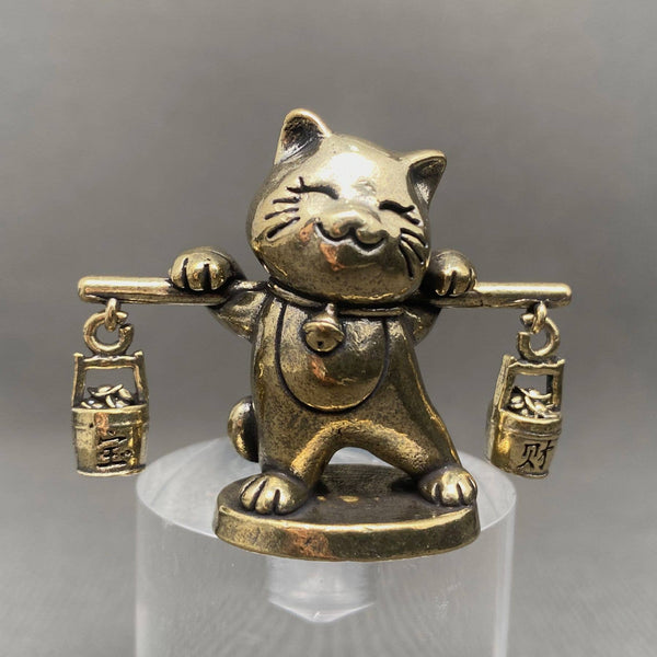 BRASS TREASURE CAT