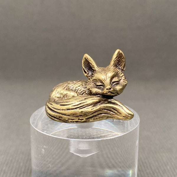 BRASS SLEEPING FOX