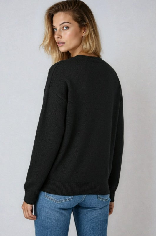 LOVE CLUB KNIT HEART SWEATER