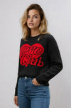 LOVE CLUB KNIT HEART SWEATER