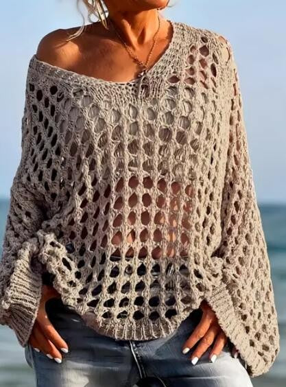 OPENWORK KNIT SWEATER