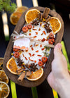 LARGE WOODEN PUMPKIN PECAN WAFFLE CANDLE