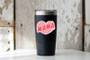 MAMA CHECKERED HEART STICKER