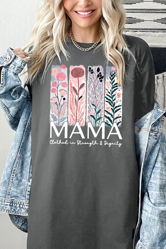 FLORAL MAMA GRAPHIC HEAVY COTTON TEE