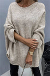 OVERSIZED KNIT SHAWL SWEATER