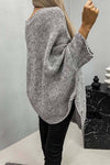 OVERSIZED KNIT SHAWL SWEATER