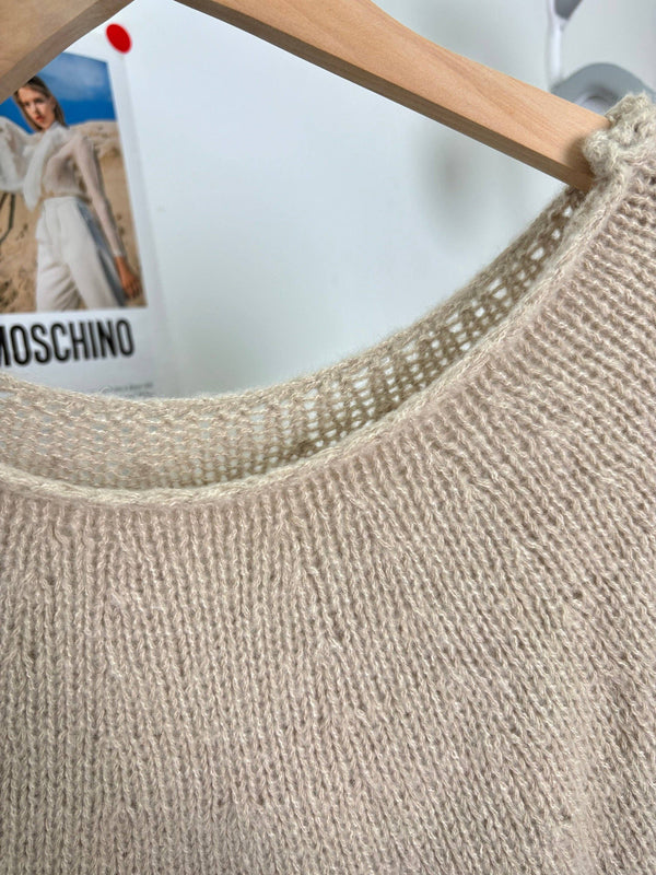 OVERSIZED KNIT SHAWL SWEATER