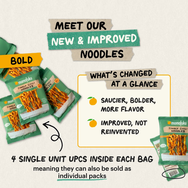 TINGLY CHILI WAVY NOODLES | INSTANT RAMEN | 4-PACK | ASIAN