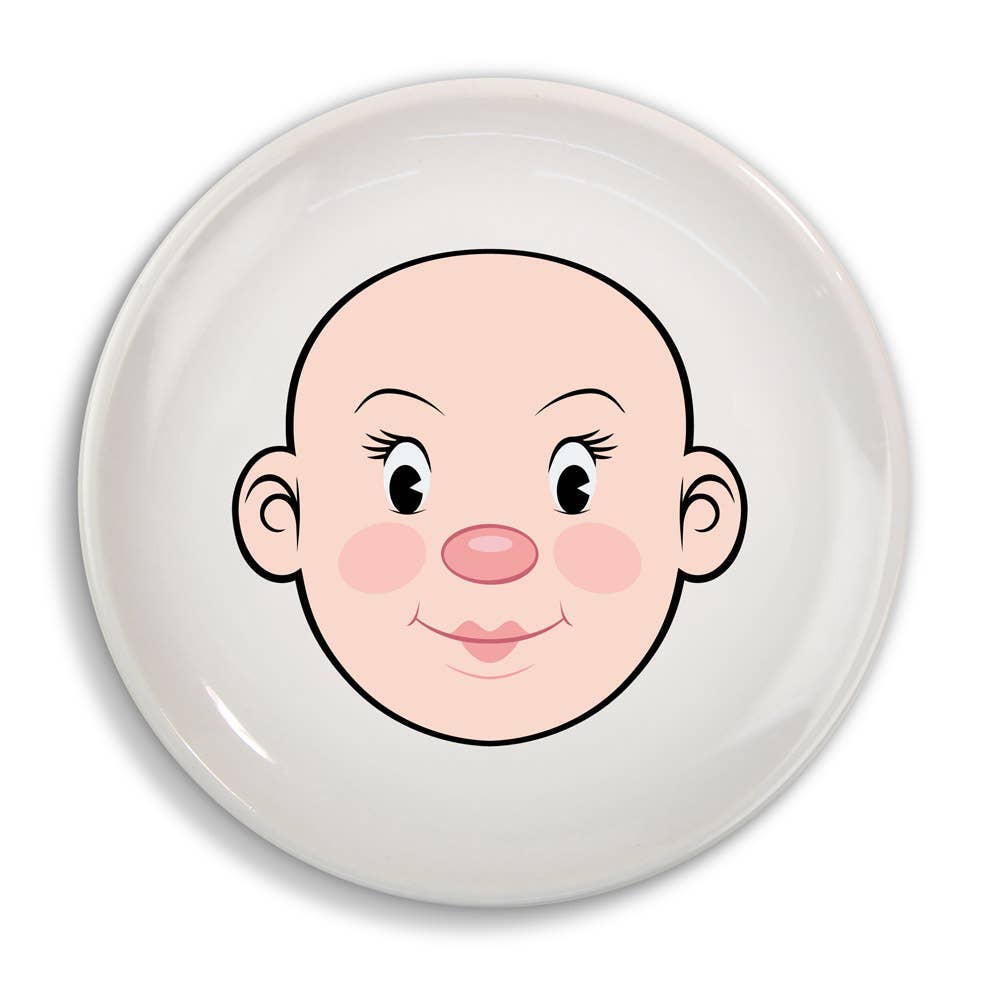 MS FOOD FACE - DINNER PLATE - GIRL LT