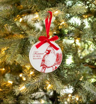 CARDINAL DISC ORNAMENT