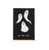 Black towel with white ghost designs and 'fab-BOO-lous' text on a white background