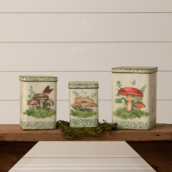 MUSHROOM FOREST TIN W/ LID