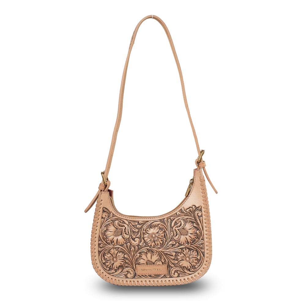HANDTOOLED DANNIA MEDIUM PURSE - SLANT FORM