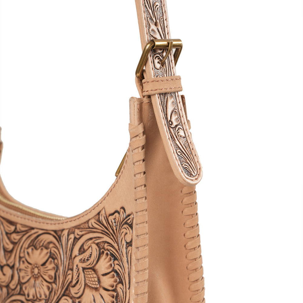 HANDTOOLED DANNIA MEDIUM PURSE - SLANT FORM