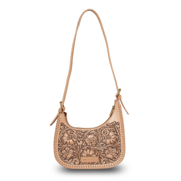 HANDTOOLED DANNIA MEDIUM PURSE - SLANT FORM