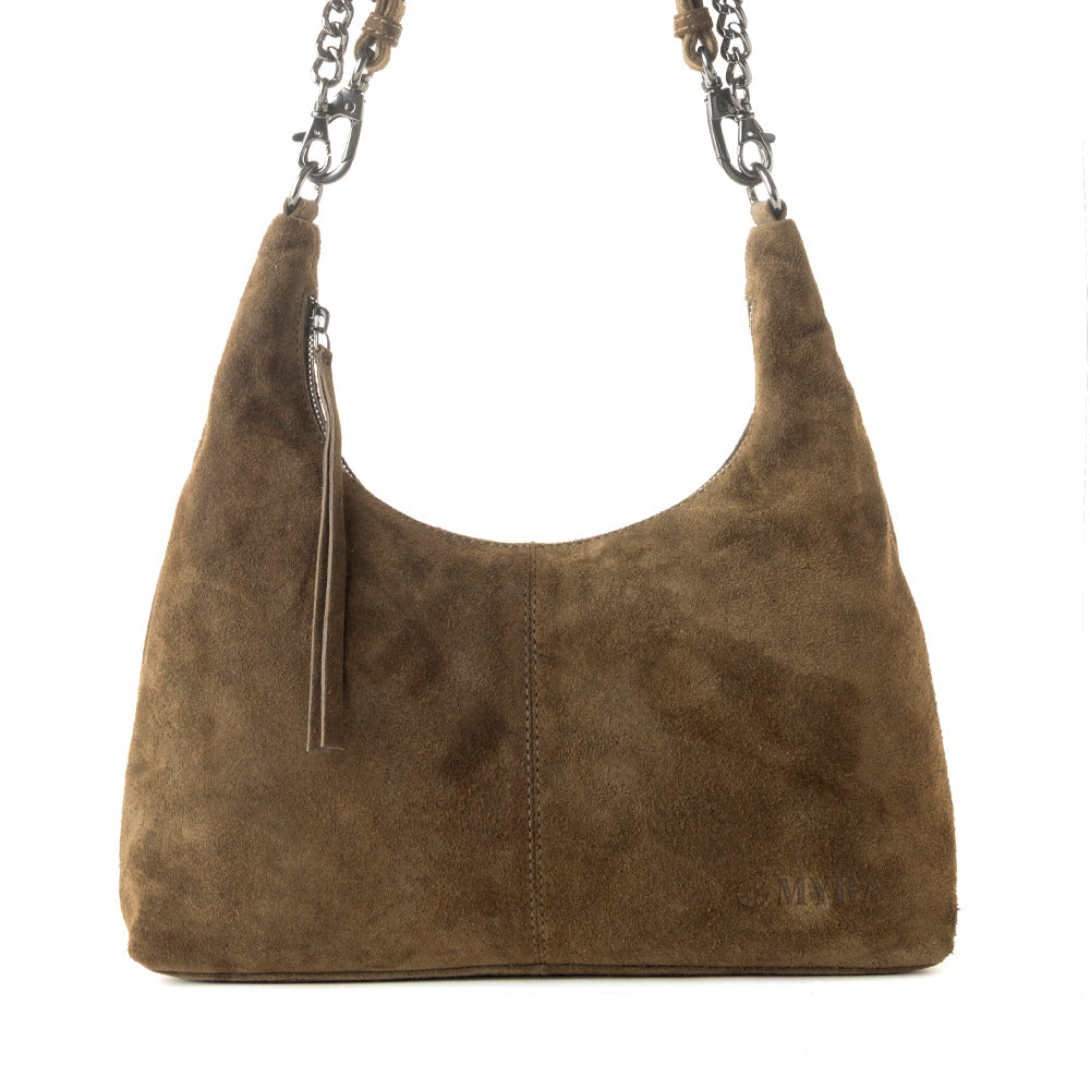 MYRA JUNIPER TRAIL GENUINE SUIDE BAG OLIVE
