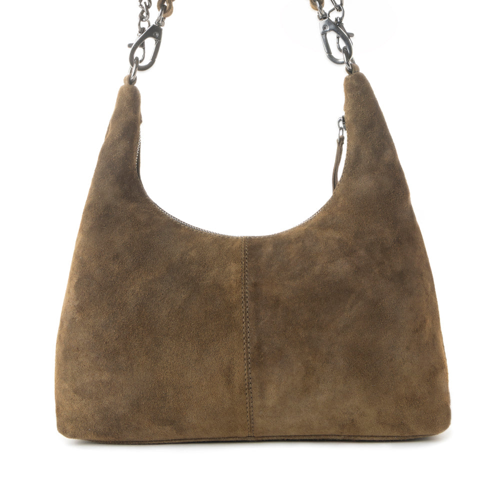 MYRA JUNIPER TRAIL GENUINE SUIDE BAG OLIVE