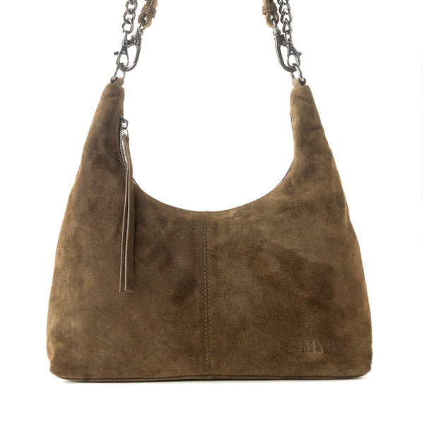 MYRA JUNIPER TRAIL GENUINE SUIDE BAG OLIVE