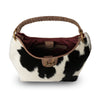 LW MEDIUM PURSE - BLACK & WHITE COWHIDE