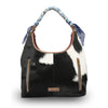 LW MEDIUM PURSE - BLACK & WHITE COWHIDE