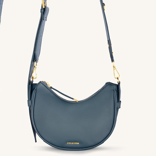 MIRA & MOSS SABINE CRESCENT CROSSBODY BAG - PINE TEAL