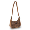HANDTOOLED DANNIA LARGE PURSE - SADDLE BROWN