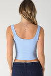 CHEVRON RIBBED CROP TOP