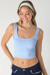 CHEVRON RIBBED CROP TOP
