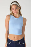 CLEAN LINE CREW NECK CROP TOP