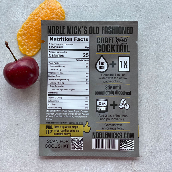 OLD FASHIONED SINGLE SERVE CRAFT COCKTAIL