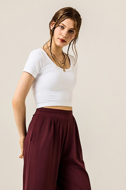 STRETCH YOGA WIDE LEG PALAZZO PANTS