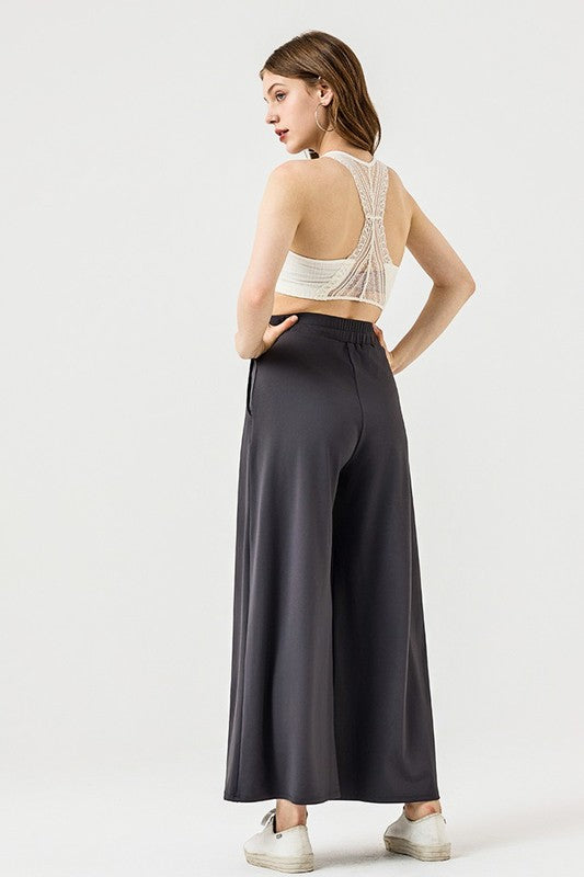 STRETCH YOGA WIDE LEG PALAZZO PANTS
