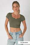 NOTCH NECK CROP TOP