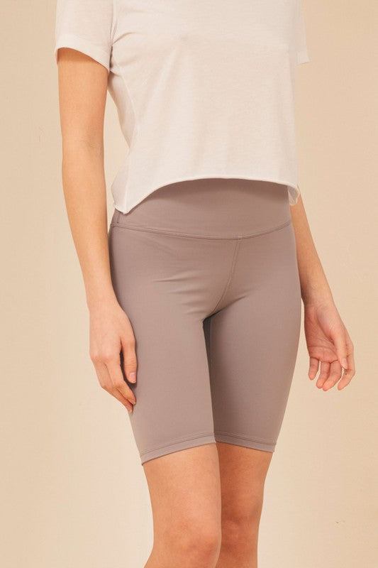 BRUSHED NYLON BIKER SHORT