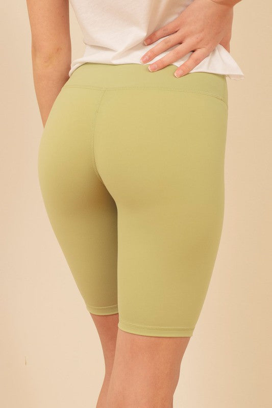 BRUSHED NYLON BIKER SHORT