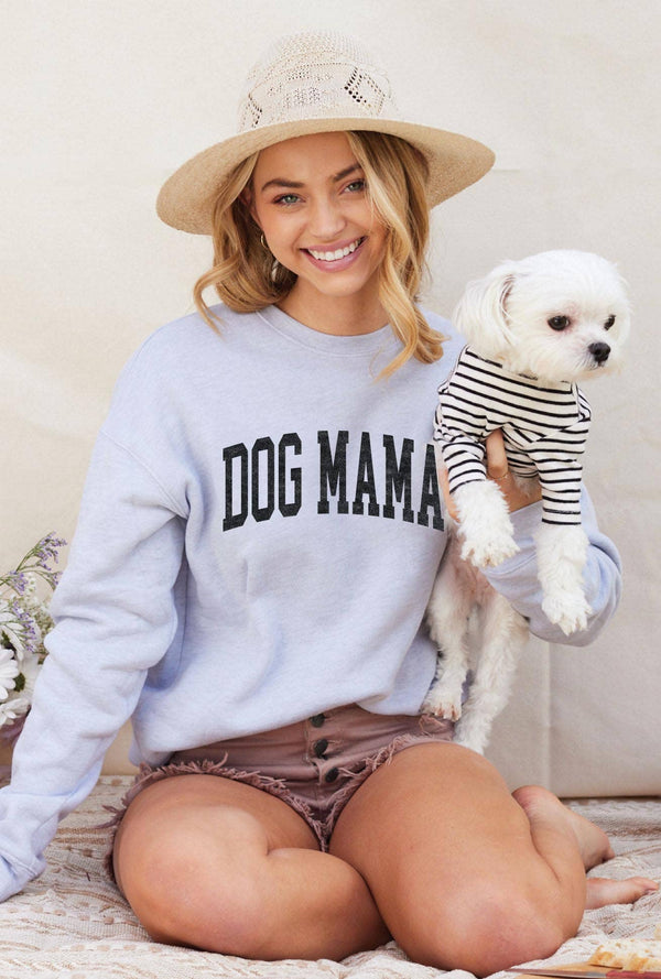 DOG MAMA SWEATSHIRT, HEATHER GREY