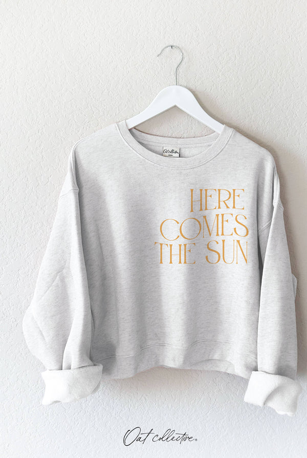 HERE COMES THE SUN SWEATSHIRT HEATHER