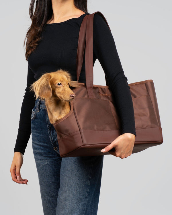 CHOCOLATE BROWN PET TOTE BAG