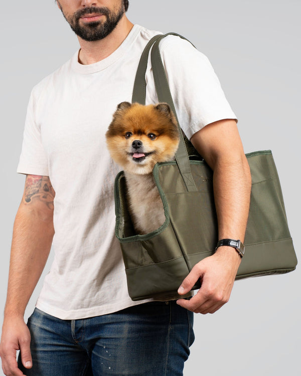OLIVE GREEN PET TOTE BAG
