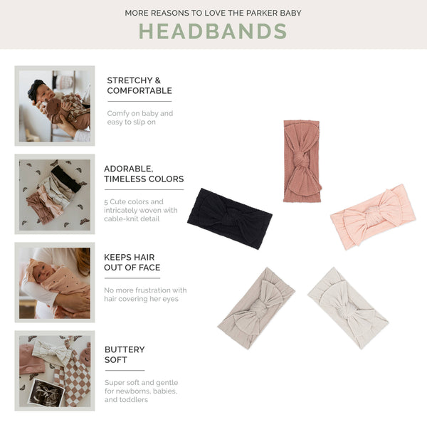 ROSEWOOD CABLE KNIT KNOTTED HEADBAND