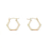 NON-TARNISH GOLD FILLED SMALL BAMBOO HOOP EARRINGS