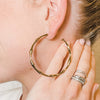 BAMBOO BRUSHED GOLD POWERBLESSING HOOP