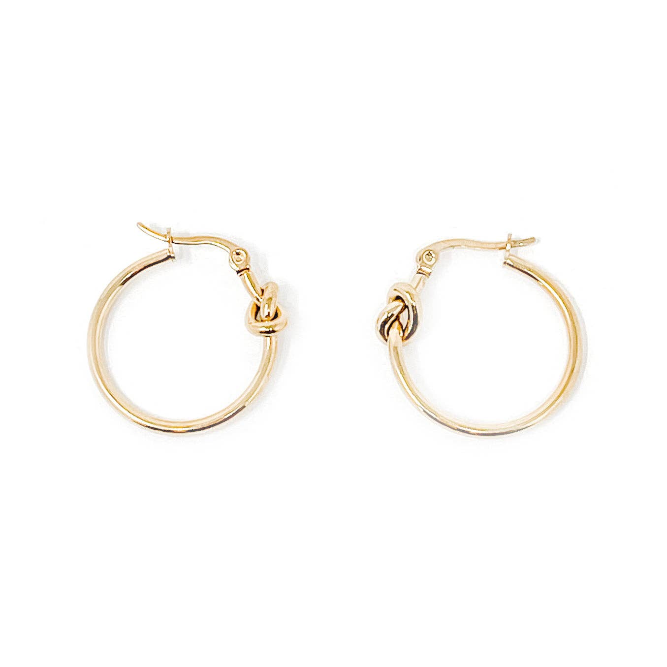 NON-TARNISH GOLD-FILLED KNOTTED HOOP