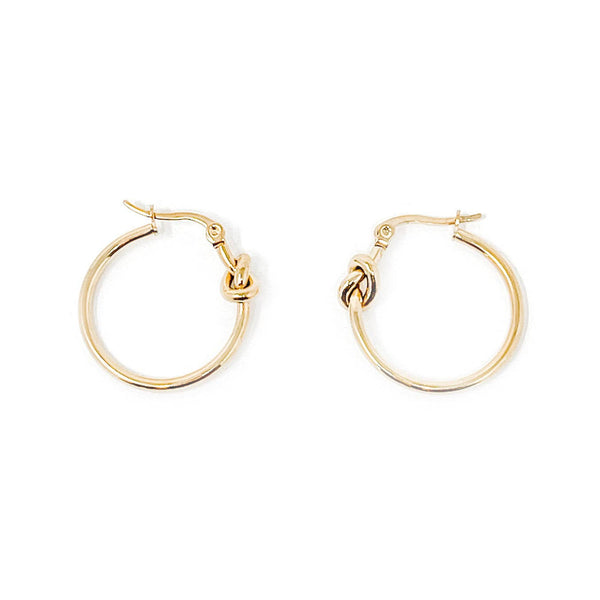 NON-TARNISH GOLD-FILLED KNOTTED HOOP