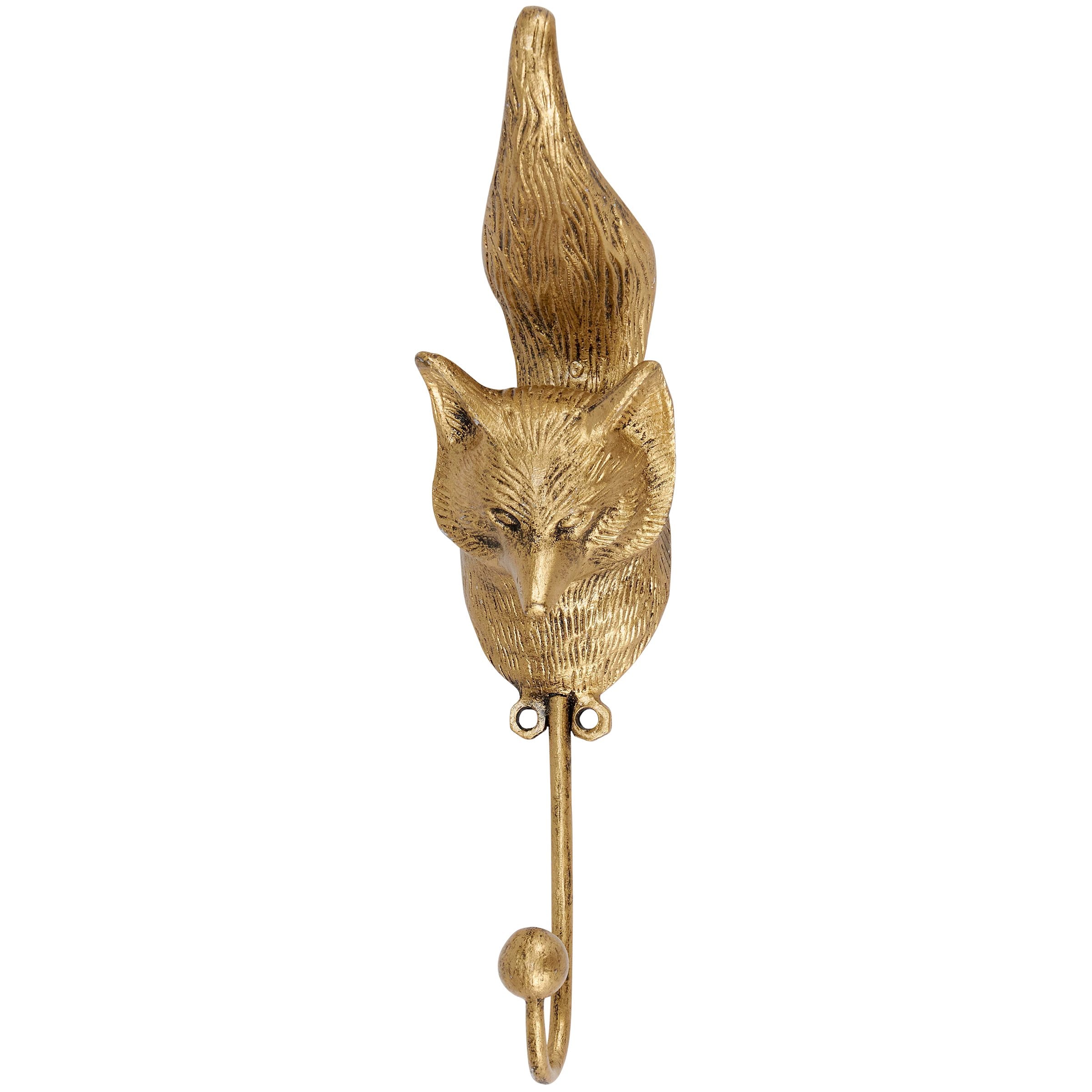 BRONZE FOX WALL HOOK