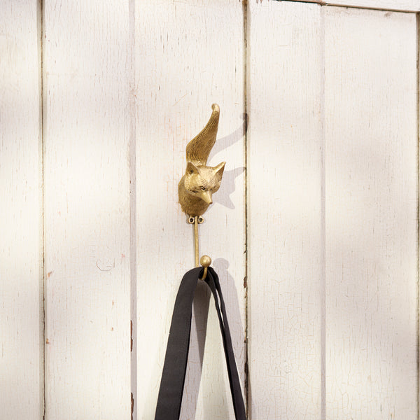 BRONZE FOX WALL HOOK