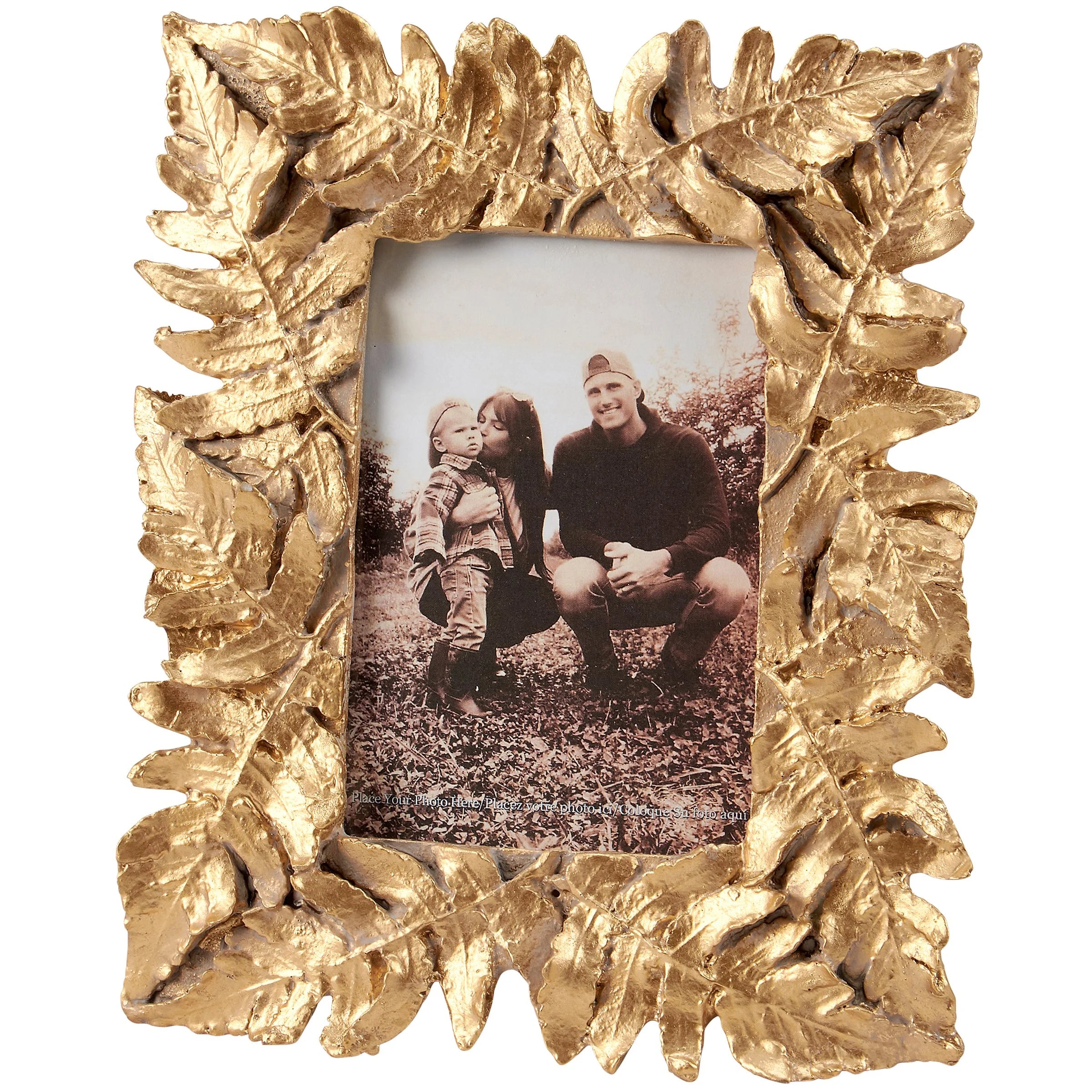 PHOTO FRAME GOLD LEAVES