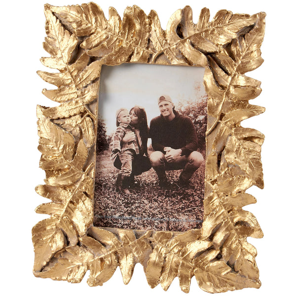 PHOTO FRAME GOLD LEAVES